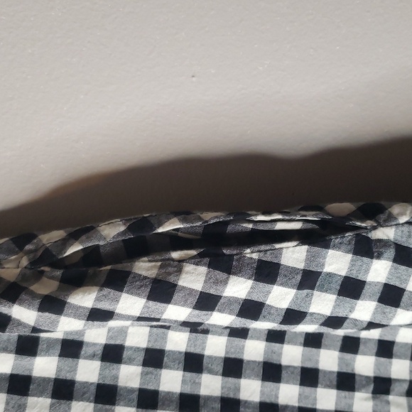 Eva Franco Lace-Up Black and White Gingham Midi Flare Skirt Meduim - Picture 5 of 10